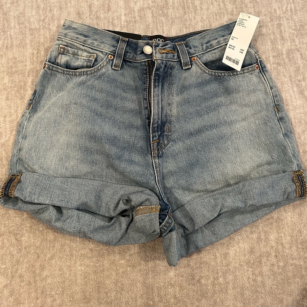Size 26 BDG mom high-rise jean shorts